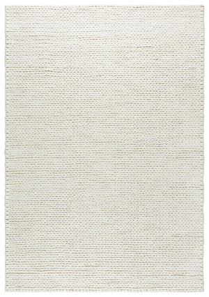 Alora Decor Kolkata Hand-Woven 100% Wool Rug — Ivory Beige Modern Boho Texture, Thick Pile Cozy Warmth Appeal 8'9" x 11'9" A13A1399000378919