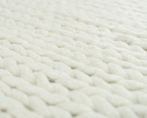 Alora Decor Kolkata Hand-Woven 100% Wool Rug — Ivory Beige Modern Boho Texture, Thick Pile Cozy Warmth Appeal 8'9" x 11'9" A13A1399000378919
