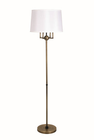 House Of Troy Alpine 4-light Cluster Floor Lamp - Elegant Brass Design With Soft White Silk Shade For Home Decor Antique Brass,Black Metal A700-ab/Blk