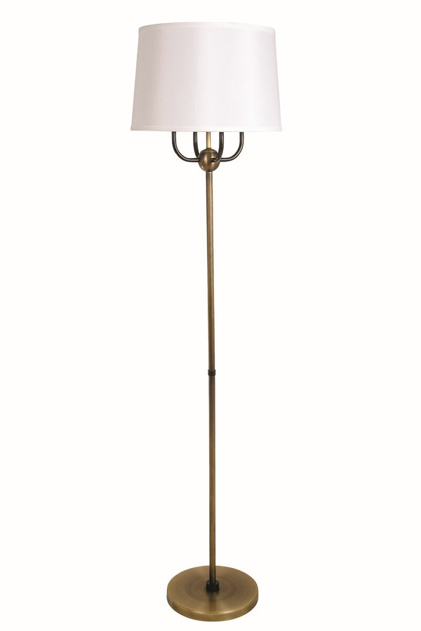 House Of Troy Alpine 4-light Cluster Floor Lamp - Elegant Brass Design With Soft White Silk Shade For Home Decor Antique Brass,Hammered Bronze Metal A701-ab/Hb