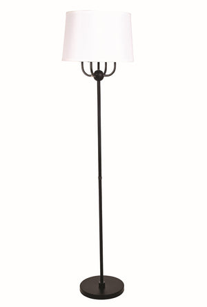 House Of Troy Alpine 4-light Cluster Floor Lamp - Elegant Brass Design With Soft White Silk Shade For Home Decor Black,Supreme Silver Metal A701-blk/Ss