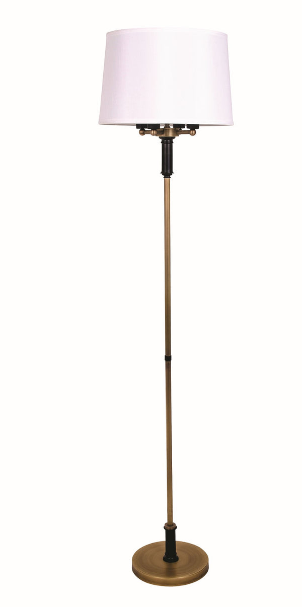House Of Troy Alpine 4-light Cluster Floor Lamp - Elegant Brass Design With Soft White Silk Shade For Home Decor Antique Brass,Black Metal A702-ab/Blk