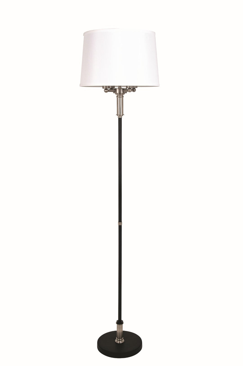 House Of Troy Alpine 4-light Cluster Floor Lamp - Elegant Brass Design With Soft White Silk Shade For Home Decor Antique Brass,Black Metal A702-ab/Blk