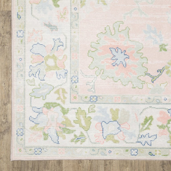 Oriental Weavers Addison Oushak Medallion Floral Indoor Rug Polyester Low Pile Entryway Accent 3'3" x 5' AADD04100152ST