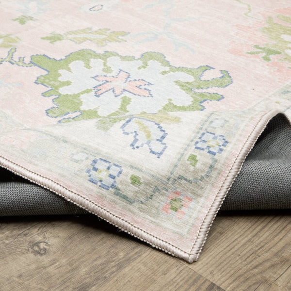 Oriental Weavers Addison Oushak Medallion Floral Indoor Rug Polyester Low Pile Entryway Accent 3'3" x 5' AADD04100152ST