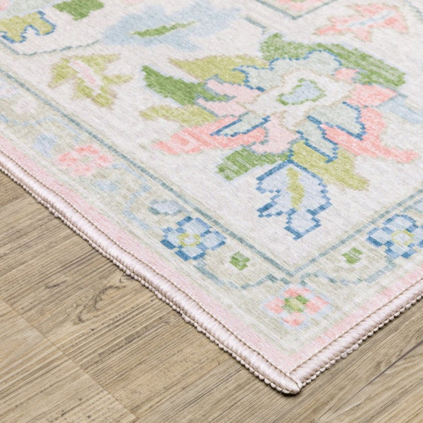 Oriental Weavers Addison Oushak Medallion Floral Indoor Rug Polyester Low Pile Entryway Accent 7'6" x 9'10" AADD04228300ST