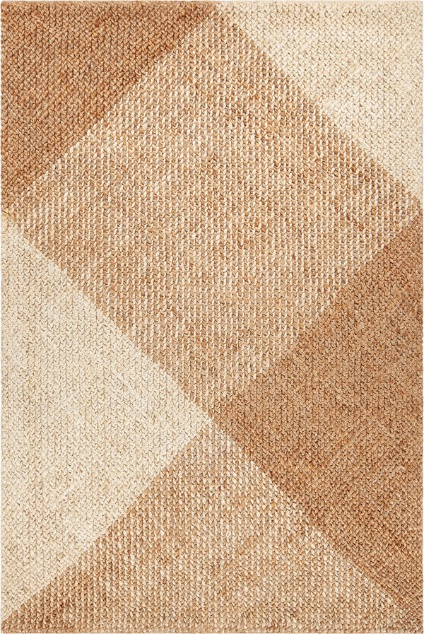 Chandra Rugs Hand Woven Contemporary Rug - Elevate Your Space With Unique Eco-friendly Style And Texture Tan,Ivory Jute,Cotton Aal57700-79106