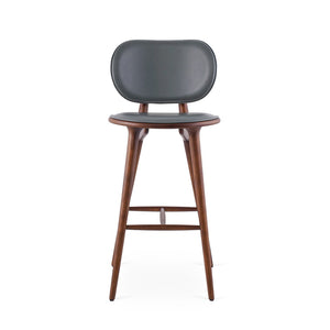 Soho Concept Aaron Counter Barstools - Solid Ash Walnut Base With Grey Camira Blazer Wool Upholstery, 10-year Guarantee Grey  Soho-concept-dining-chair-10160