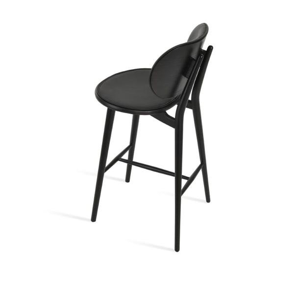 Soho Concept Aaron Counter Barstools: Solid Ash Walnut Frame With Black Wool Upholstery - 10-year Guarantee! Ash,Black  Soho-concept-dining-chair-10159