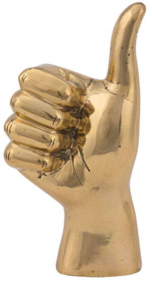 Noir Thumbs Up Brass Sculpture - Handcrafted Chic Décor, Unique Expressions, Perfect Gift for Any Space! AB-124BR