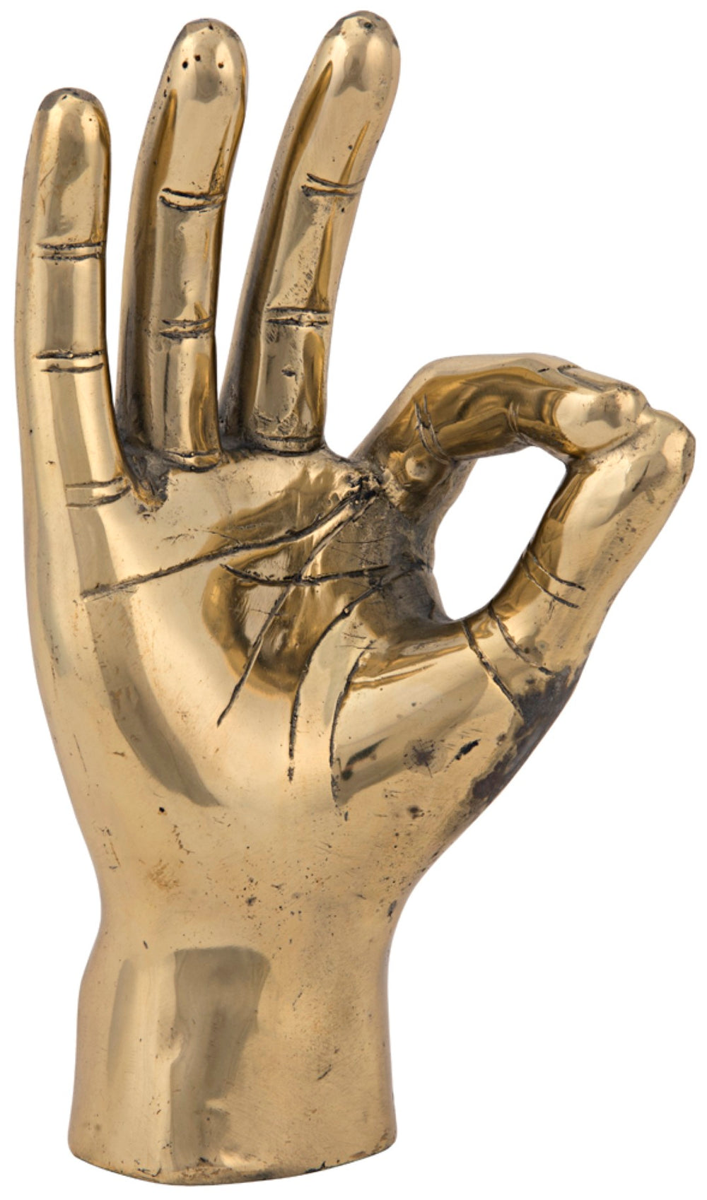 Noir OK Sign, Brass - Handcrafted Decorative Sculpture with Antique Finish for Modern Home Accent Decor AB-127BR