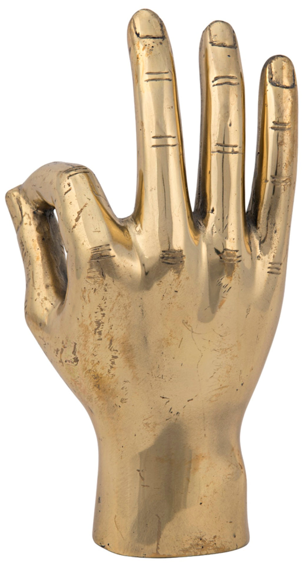 Noir OK Sign, Brass - Handcrafted Decorative Sculpture with Antique Finish for Modern Home Accent Decor AB-127BR