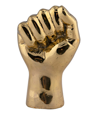 Noir The Solidarity Fist Sculpture: Handcrafted Antique Brass Art Symbolizing Strength for Modern Decor AB-130BR