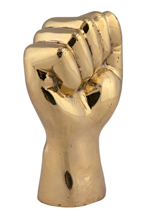 Noir The Solidarity Fist Sculpture: Handcrafted Antique Brass Art Symbolizing Strength for Modern Decor AB-130BR