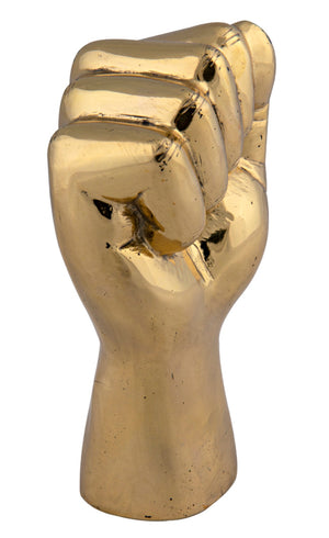 Noir The Solidarity Fist Sculpture: Handcrafted Antique Brass Art Symbolizing Strength for Modern Decor AB-130BR