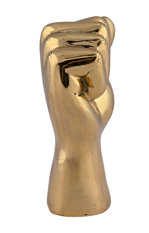Noir The Solidarity Fist Sculpture: Handcrafted Antique Brass Art Symbolizing Strength for Modern Decor AB-130BR