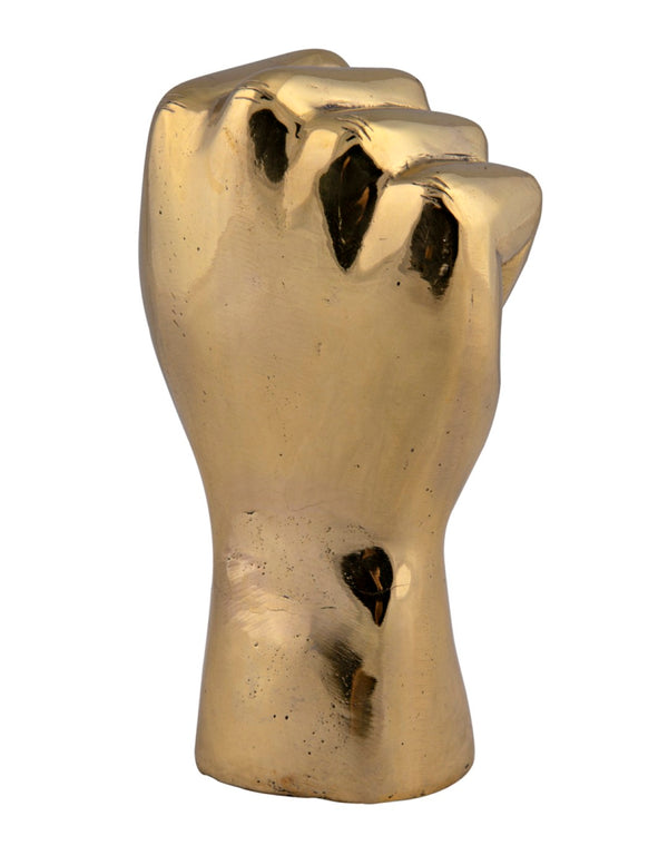 Noir The Solidarity Fist Sculpture: Handcrafted Antique Brass Art Symbolizing Strength for Modern Decor AB-130BR