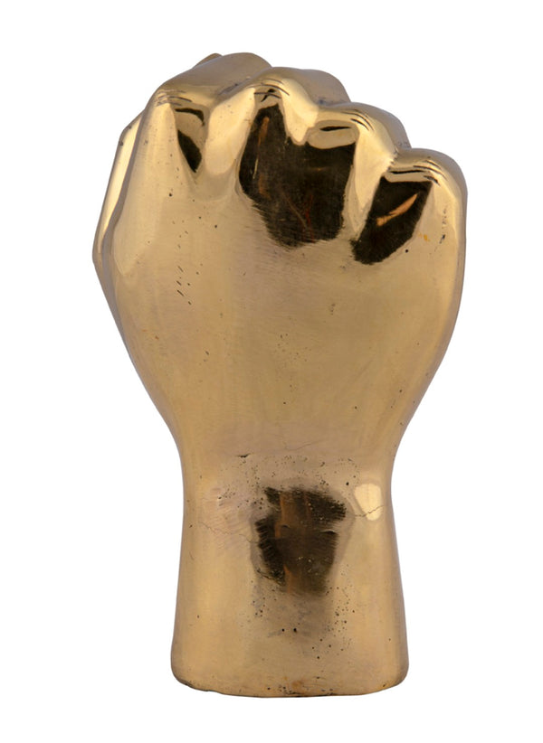 Noir The Solidarity Fist Sculpture: Handcrafted Antique Brass Art Symbolizing Strength for Modern Decor AB-130BR