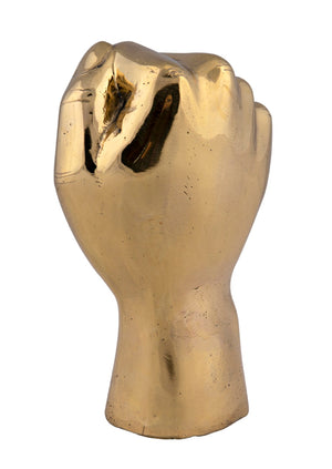 Noir The Solidarity Fist Sculpture: Handcrafted Antique Brass Art Symbolizing Strength for Modern Decor AB-130BR