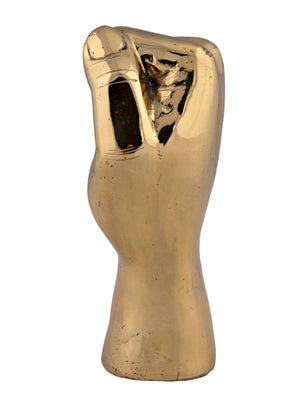 Noir The Solidarity Fist Sculpture: Handcrafted Antique Brass Art Symbolizing Strength for Modern Decor AB-130BR