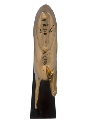 Noir Horse Sculpture in Antique Brass Finish – Modern Artisan Design for Home Décor & Stylish Displays AB-154BR