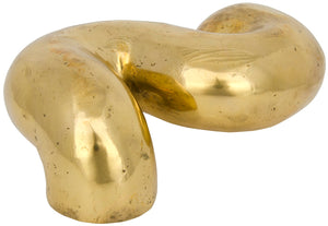 Noir The Snake, Antique Brass Decorative Accent - Organic Curves for Modern & Traditional Interiors AB-186BR