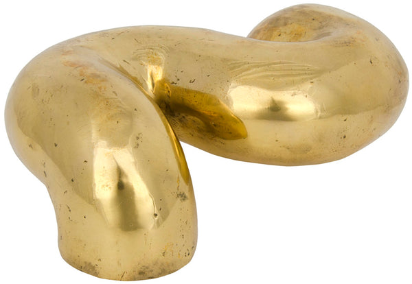 Noir The Snake, Antique Brass Decorative Accent - Organic Curves for Modern & Traditional Interiors AB-186BR