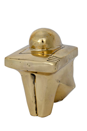 Noir Maude, Handcrafted Burnished Brass Sculpture – Thoughtful Accent for Home Decor, 5.5" Tall AB-197LBR