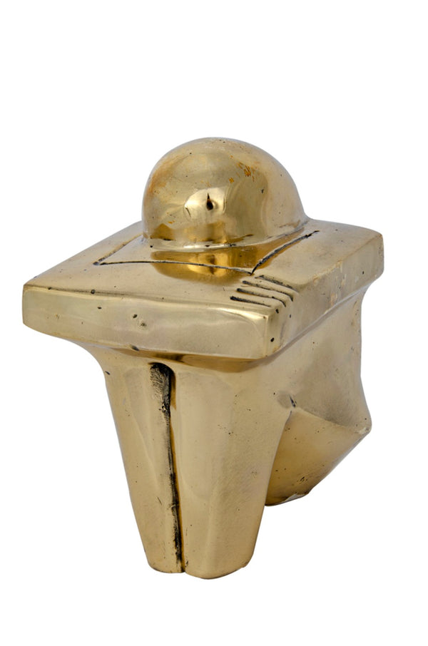 Noir Maude, Handcrafted Burnished Brass Sculpture – Thoughtful Accent for Home Decor, 5.5" Tall AB-197LBR