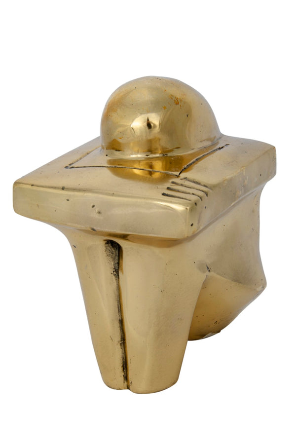 Noir Maude, Handcrafted Burnished Brass Sculpture – Thoughtful Accent for Home Decor, 5.5" Tall AB-197LBR