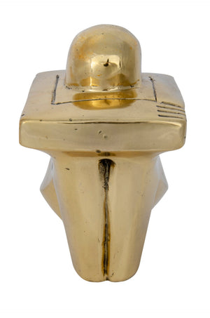 Noir Maude, Handcrafted Burnished Brass Sculpture – Thoughtful Accent for Home Decor, 5.5" Tall AB-197LBR