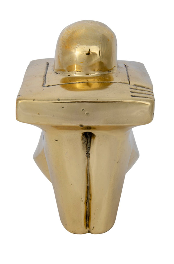 Noir Maude, Handcrafted Burnished Brass Sculpture – Thoughtful Accent for Home Decor, 5.5" Tall AB-197LBR