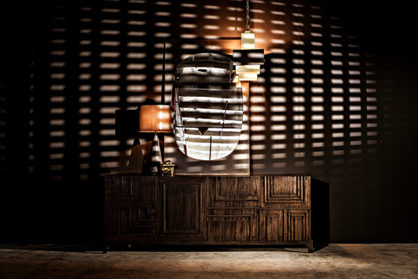 Noir Maude, Handcrafted Burnished Brass Sculpture – Thoughtful Accent for Home Decor, 5.5" Tall AB-197LBR