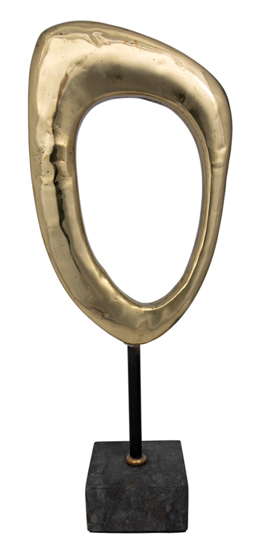 Noir Sculpture: Artisan-Crafted Brass Accent with Antique Finish for Modern & Classic Home Decor, 19" Tall AB-210SAB