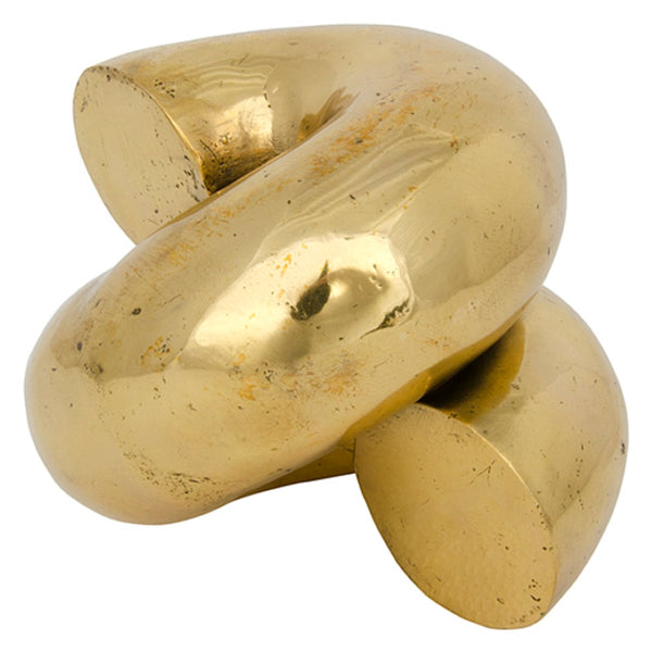 Noir Coiled, Hand-Wrought Brass Tabletop Sculpture – Antique Finish for Modern & Traditional Decor Accents AB-270BR