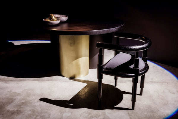 Noir Coiled, Hand-Wrought Brass Tabletop Sculpture – Antique Finish for Modern & Traditional Decor Accents AB-270BR