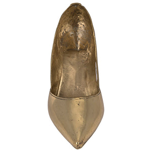 Noir Heel, Artisan-Crafted Brass Stiletto Sculpture - Glamorous Home Accent for Chic Décor Lovers AB-272B