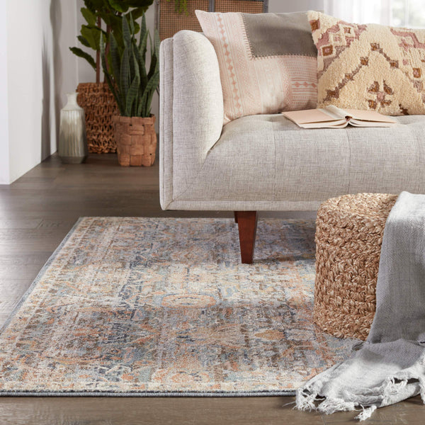 Jaipur Living Vibe by Jaipur Living Corentin Floral Oriental Polypropylene Rug for Rooms 6'7" X 9'6" RUG150563
