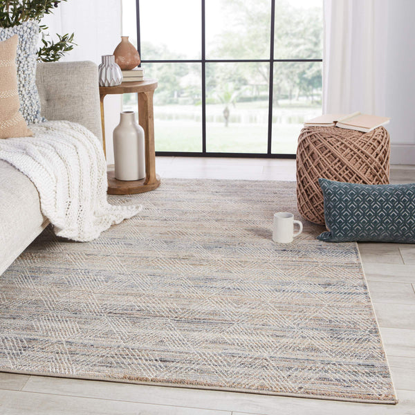 Jaipur Living Vibe by Jaipur Living Azelie Power Loomed Polypropylene Geometric Rug for Rooms 6'7" x 9'6" RUG150566