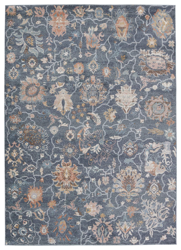Jaipur Living Vibe by Jaipur Living Feyre Persian Medallion Polypropylene Rug for Rooms Dark Blue 5'3"X8' RUG150533