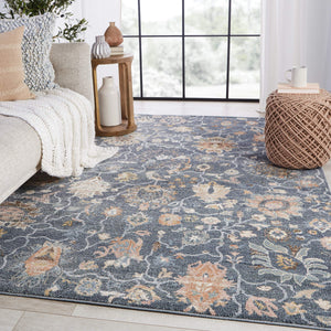 Jaipur Living Vibe by Jaipur Living Feyre Persian Medallion Polypropylene Rug for Rooms Dark Blue 5'3"X8' RUG150533
