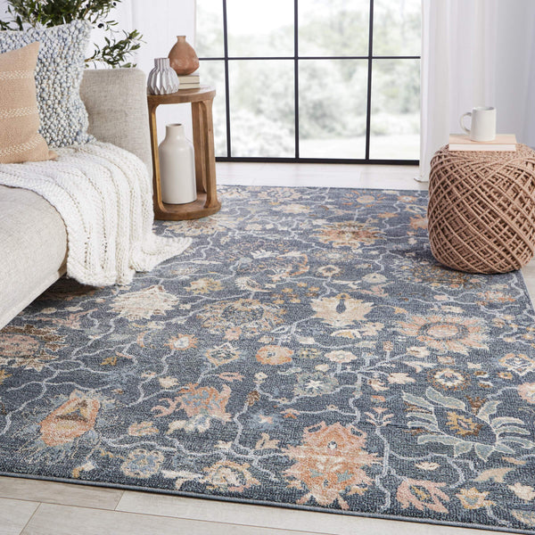Jaipur Living Vibe by Jaipur Living Feyre Persian Medallion Polypropylene Rug for Rooms Dark Blue 5'3"X8' RUG150533