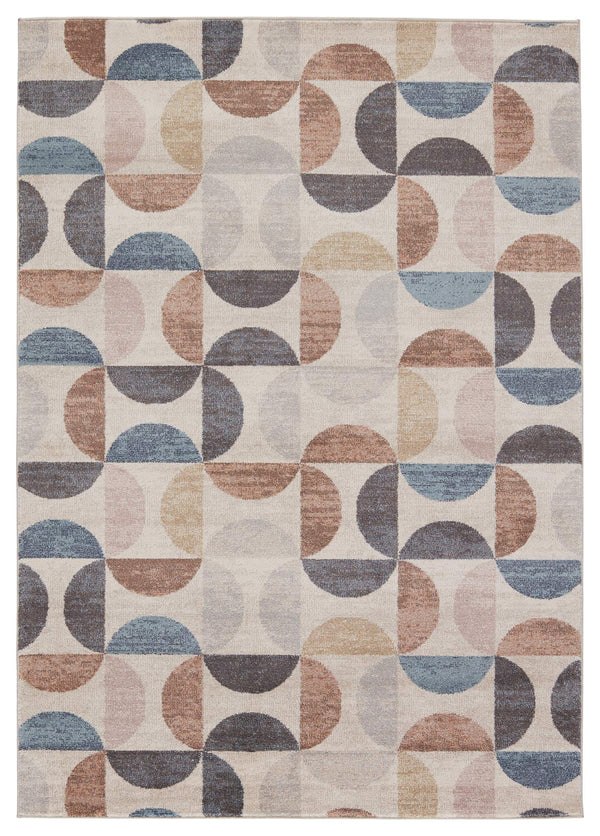 Jaipur Living Vibe by Jaipur Living Marcelo Power Loomed Polypropylene Geometric Area Rug 6'7" x 9'6" RUG150575