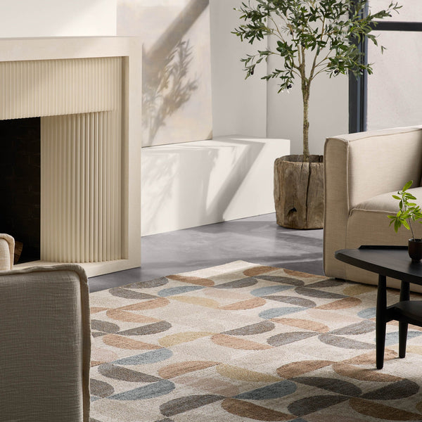 Jaipur Living Vibe by Jaipur Living Marcelo Power Loomed Polypropylene Geometric Area Rug 6'7" x 9'6" RUG150575