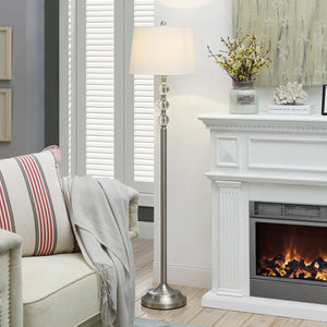 Herndon Crystal Floor Lamp ABS1188BNSNG Evolution by Crestview Collection