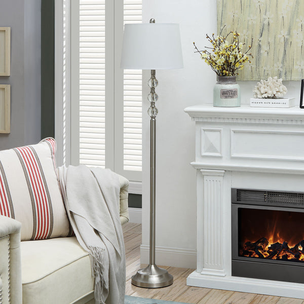 Herndon Crystal Floor Lamp ABS1188BNSNG Evolution by Crestview Collection