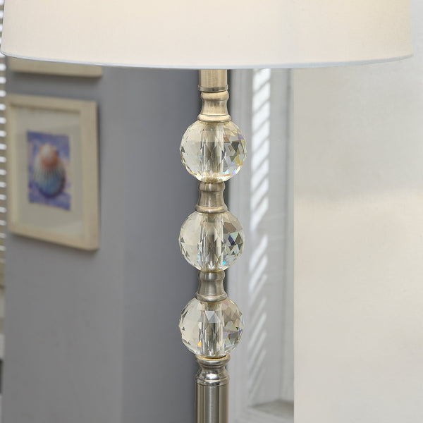 Herndon Crystal Floor Lamp ABS1188BNSNG Evolution by Crestview Collection