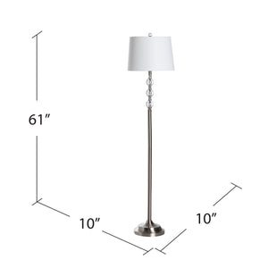 Herndon Crystal Floor Lamp ABS1188BNSNG Evolution by Crestview Collection