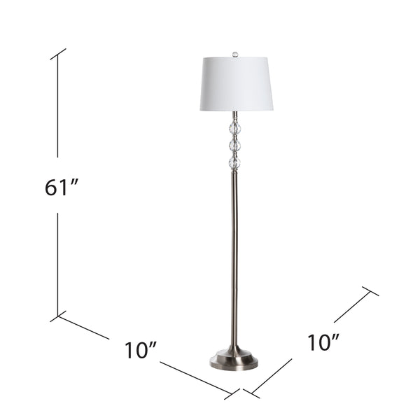 Herndon Crystal Floor Lamp ABS1188BNSNG Evolution by Crestview Collection