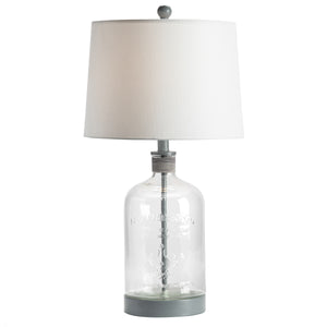 Veda Gray Mason Jar Table Lamp ABS1338GRYSNG Evolution by Crestview Collection